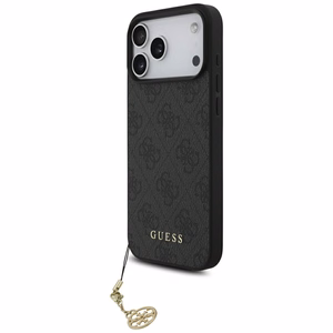 Guess 4G Charms Collection MagSafe ümbris jaoks iPhone 17 Pro Max - must