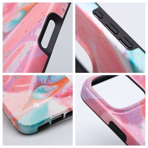 Ümbris jaoks iPhone 15 Forcell F-Protect Mirage compatible with Magsafe Military Drop-Test roosa marble