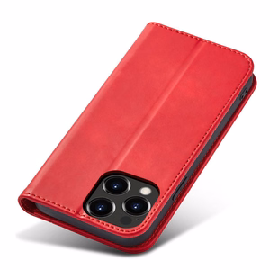 Magnet Fancy Case ümbris iPhone 14 Pro Max flip cover rahakott seisma punane