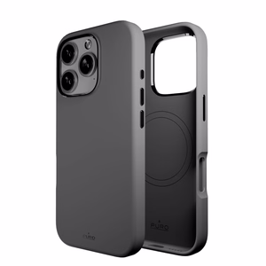 Силиконовый чехол Puro Icon Mag Pro MagSafe для iPhone 16 Pro - тёмно-серый