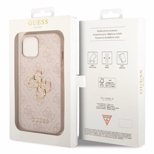 Guess 4G Big Metal Logo iPhone 15 Plus Ümbris - roosa