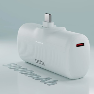 SBS EcoPower 5000 mAh 10W Powerbank with Built-in USB-C Port - Gray