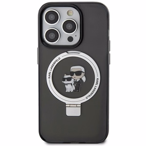 Karl Lagerfeld KLHMP15LHMRSKCK iPhone 15 Pro 6.1" must/must hardcase Ring Stand Karl&Choupette MagSafe