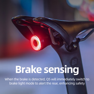 Rockbros Q5 tagumine jalgrattatuli Intelligent Stop System süsteemiga - must