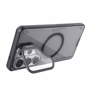 Nillkin Iceblade Prop магнитный чехол с крышкой камеры и подставкой совместимый с MagSafe для Samsung Galaxy S26 Ultra прозрачный чёрный
