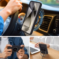 Tech-Protect Liquid Silicone MagSafe ümbris jaoks Samsung Galaxy S25 Edge - must