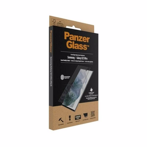 PanzerGlass E2E Microfracture antibacterial glass jaoks Samsung Galaxy S22 Ultra - with must raamiga