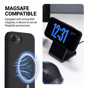 Crong Color Cover Magnetic MagSafe ümbris seadmele iPhone 17e / 16e, must