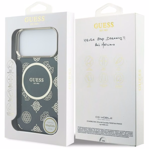 Guess IML Peony Dot MagSafe Ümbris for iPhone 17 Pro Max - must