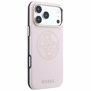 Guess Perforated 4G Gold Logo MagSafe ümbris mudelile iPhone 17 Pro / 18 Pro – värv: roosa