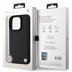 BMW Leather Hot Stamp MagSafe iPhone 16 Pro Max Ümbris - must