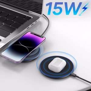 Wozinsky WLI-01Y 15W Qi Induktiivne Laadija koos USB-C Kaabel - must