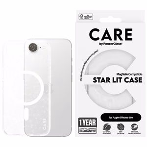 CARE by PanzerGlass Flagship Urban Combat StarLight Valge MagSafe iPhone 16e Ümbris - Clear