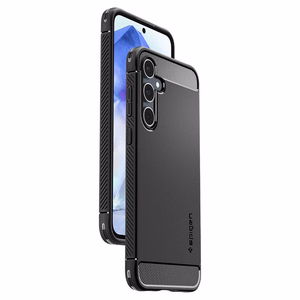 Spigen Rugged Armor ümbris seadmele Samsung Galaxy A55 5G, mattmust