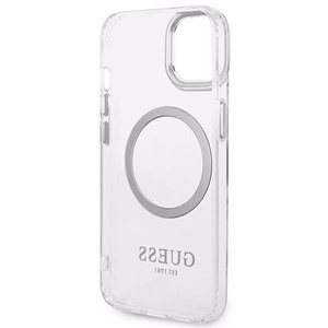 Guess GUHMP14SHTRMS iPhone 14 6.1" hõbedane/hõbedane hard ümbris Metal Outline Magsafe