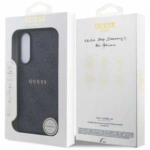 Guess 4G Ring Classic Logo MagSafe Ümbris jaoks Samsung Galaxy S25 Edge - Must
