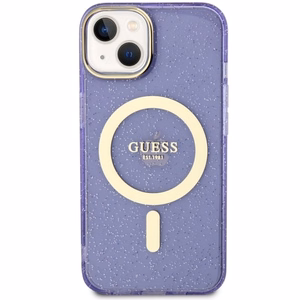 Guess GUHMP14MHCMCGU iPhone 14 Plus 6.7" фиолетовый/фиолетовый hardcase Glitter Gold MagSafe