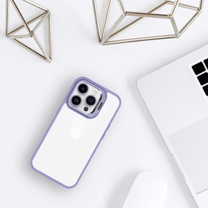 Tel Protect Kickstand Ümbris + camera glass (lens) jaoks Iphone 13 Pro light purple