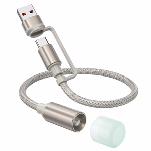 Кабель USB A / USB C to LED-лампа Hoco 0,3 м UA38C золотой