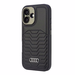 Audi Synthetic Leather MagSafe iPhone 16 Plus 6.7" must/must hardcase AU-TPUPCMIP16M-GT/D3-BK