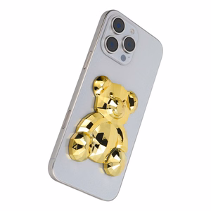 Phone stand BEAR - stick-on - kuldne
