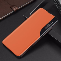 Eco Leather View Case Elegantne Flip Cover Case koos Stand funktsiooniga Xiaomi Redmi K40 Pro + / K40 Pro / K40 / Poco F3 Orange