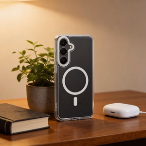 Чехол Samsung A27 Frame Clear Hybrid Mag Cover, совместимый с MagSafe, прозрачный