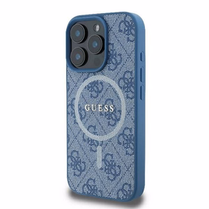 GUESS ümbris jaoks IPHONE 16 Pro compatible with MagSafe GUHMP16LG4GFRB (PU 4G Ring Classic Logo) sinine
