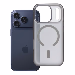 Case for iPhone 17 Pro / 18 Pro (low camera edge) Flexline Mag Cover compatible with MagSafe gray
