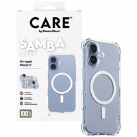 CARE by PanzerGlass Fashionable Samba Ümbris w. Valge MagSafe jaoks iPhone 17 - Läbipaistev