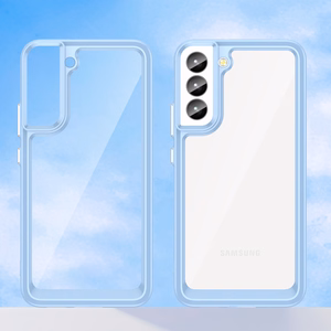 Outer Space Case for Samsung Galaxy S23+ cover with a flexible frame blue