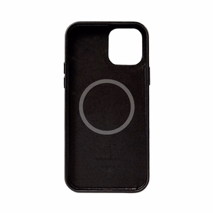 Crong Essential Cover Magnetic kunstnahast ümbris seadmele iPhone 12 Pro Max, MagSafe'iga, must