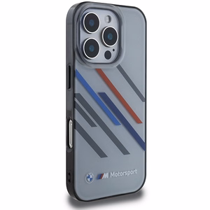 BMW Motosport IML Random Stripes iPhone 16 Pro Max Ümbris - hall