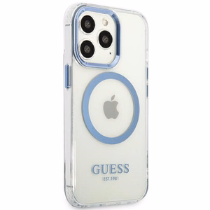 Guess GUHMP13LHTRMB iPhone 13 Pro / 13 6,1" sinine/sinine hard ümbris Metal Outline Magsafe