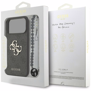 Guess 4G Strap 4G Classic Logo ümbris jaoks iPhone 17 Pro Max - must