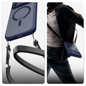 Spigen Ultra Hybrid MagSafe ümbris iPhone 18 Pro / 17 Pro jaoks, tumesinine