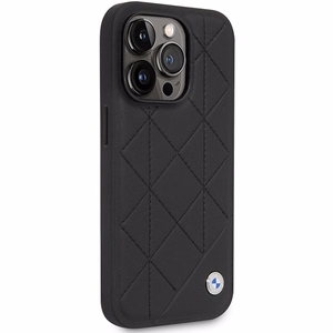 Ümbris BMW BMHCP14L22RQDK iPhone 14 Pro 6.1" must/must Leather Quilted
