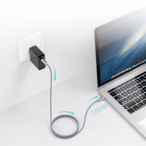 Choetech XCC-1002-GY USB-C - USB-C PD QC kaabel 100W 5A 480Mb/s 1.8m - hall