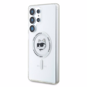 Ümbris Karl Lagerfeld Button Choupette Head Printed Logo MagSafe Samsung Galaxy S25 Ultra valge