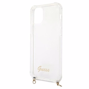 Guess GUHCP12MKC4GSGO iPhone 12/12 Pro 6.1" прозрачный жёсткий чехол 4G Gold Chain