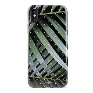 Puro Glam Tropical Leaves Brilliant Leaves ümbris seadmele iPhone XS Max