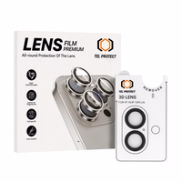 Tempered glass Tel Protect 3D Lens on camera jaoks Iphone 17 must (lens 2 pieces)