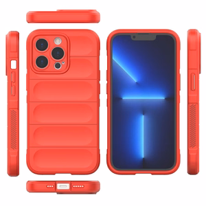 Magic Shield ümbris iPhone 13 Pro Maxile paindlik soomustatud kate punane