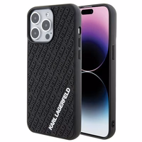 Karl Lagerfeld 3D Rubber Multi Logo ümbris jaoks iPhone 15 Pro Max - must