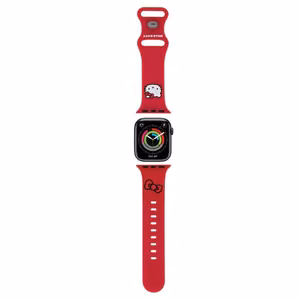 Hello Kitty silikoonist Kitty Head rihm Apple Watch 38/40/41mm - punane
