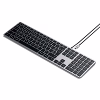 Wire keyboard USB C QWERTY Satechi Slim W3 Wired ST-UCSW3M space hall