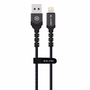 Blavec Cable Raptor braided - USB to Lightning - 2A 3 metres Apple CarPlay (CRA-UL2BG30) black-grey