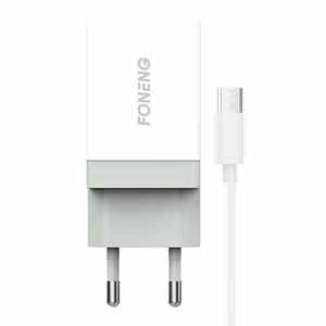 Laadija Foneng K210 2.1A USB-A + USB-A to MicroUSB kaabel 1.0m valge
