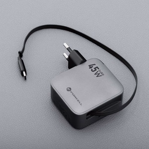 Phone laadija Forcell F-Energy GaN USB C + retractable kaabel USB C PD QC4.0 3A 45W VT-R5 hall