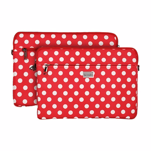 Wonder Sleeve Laptop 13-14 inches red polka-dot